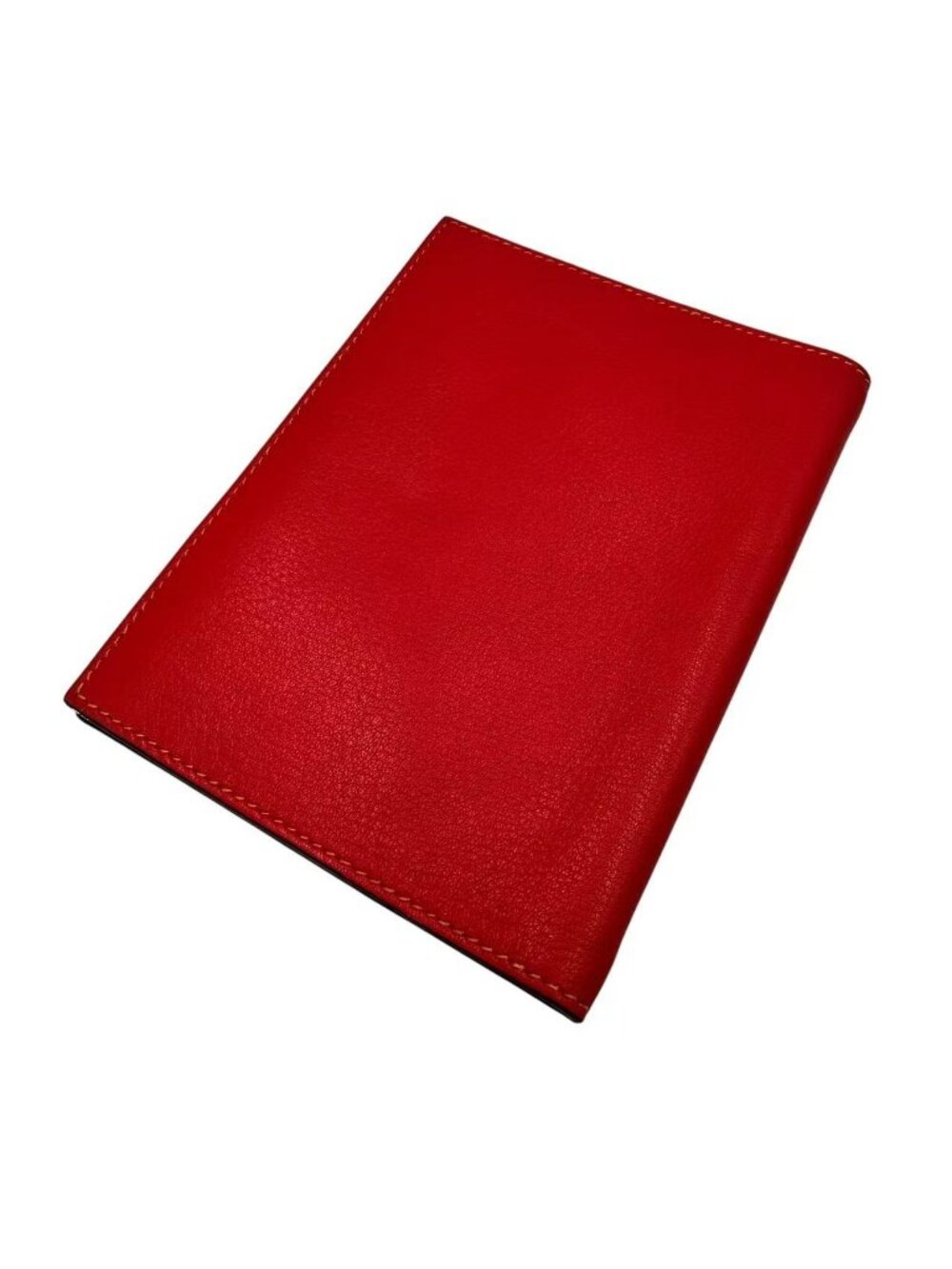 Hermes Notebook Cover Leather Red Orange Agenda